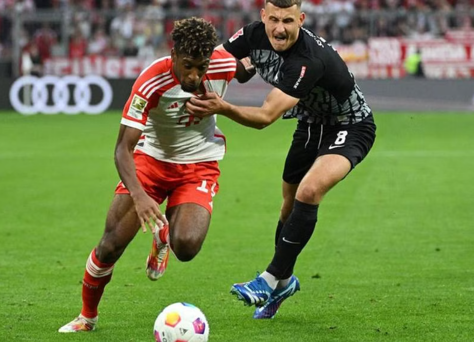 Coman marca dos goles, Sane abre brecha y el Bayern golea al Friburgo (3-0)